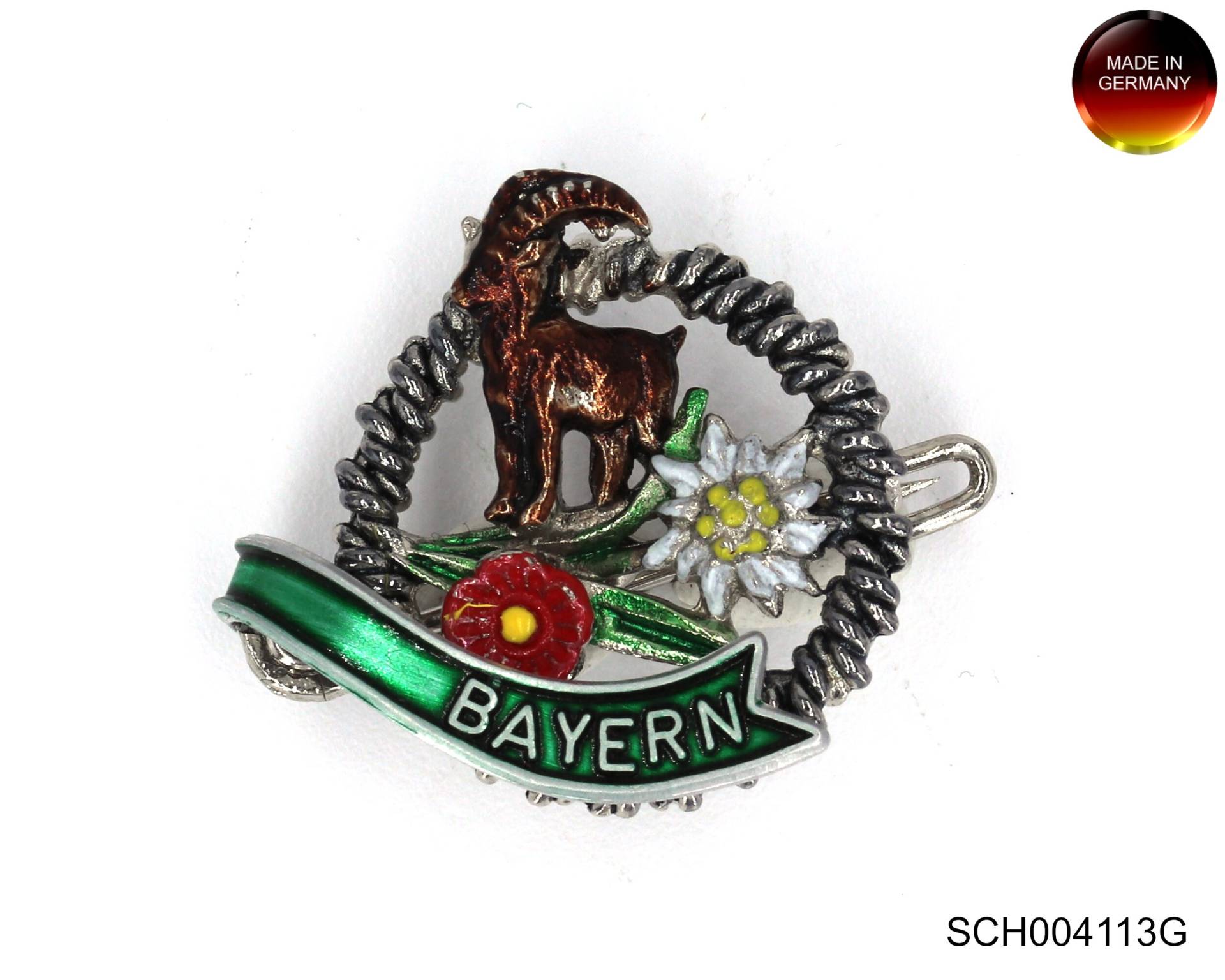 Handbemalte Brosche "Bayern" - Made in Germany Souvenir ~ Trachtenschmuck Pin Anstecker // Sch004113G von APjewelrycomponents