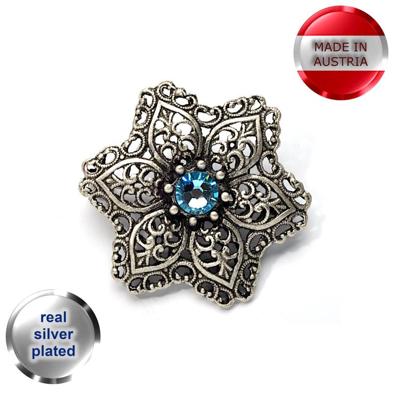 Medici Strassbrosche 1121/8/2017A Tracht Trachtenschmuck Trachtenbrosche Wiesn Narzissenfest Praterwiese Oktoberfest von APjewelrycomponents