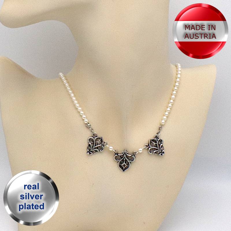 Scarlet Perlcollier Hk109-2022 Tracht Trachtenschmuck Trachtenhalskette Wiesn Narzissenfest Praterwiese Oktoberfest von APjewelrycomponents