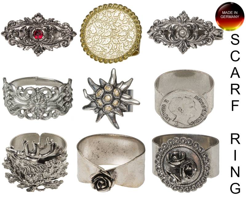 Schalringe Sparpack ~ Rabatt Schmuck Vintage Handgefertigt Trachtenschmuck Modeschmuck von APjewelrycomponents