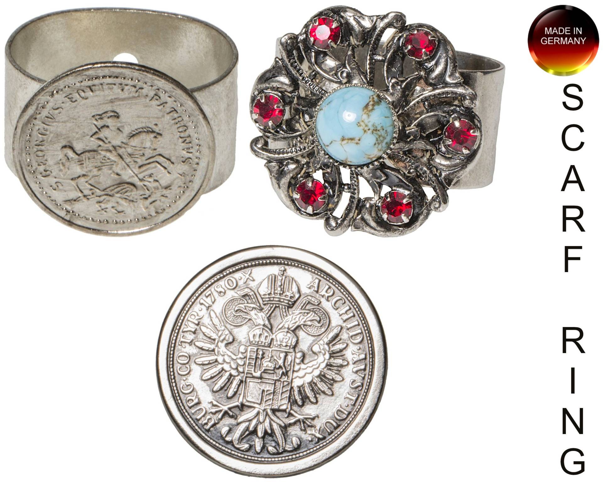 Schalringe Sparpack ~ Rabatt Schmuck Vintage Handgefertigt Trachtenschmuck Modeschmuck von APjewelrycomponents