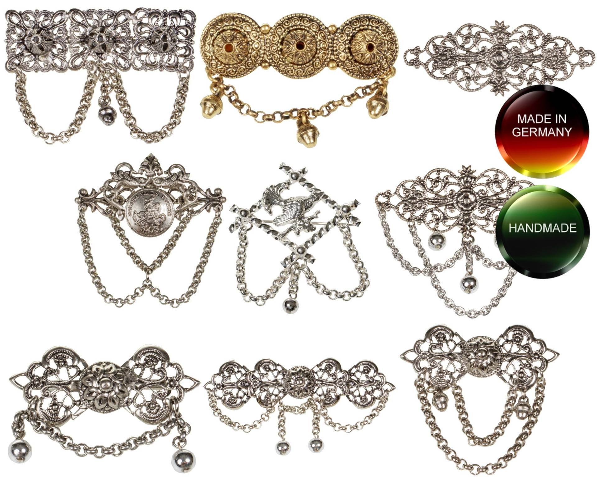 Trachtenbroschen - Diverse Ausführungen Made in Germany 1 Stk Trachtenbroschen - Diverse Ausführungen Made in Germany 1 Stk von APjewelrycomponents