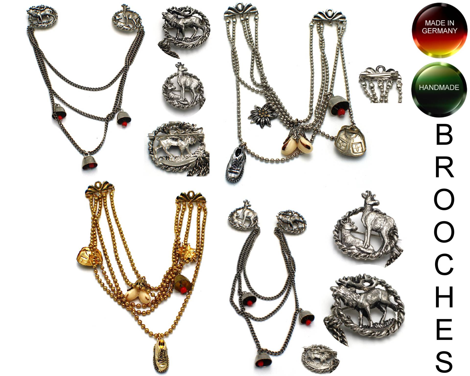 Trachtenbroschen - Diverse Ausführungen Made in Germany von APjewelrycomponents