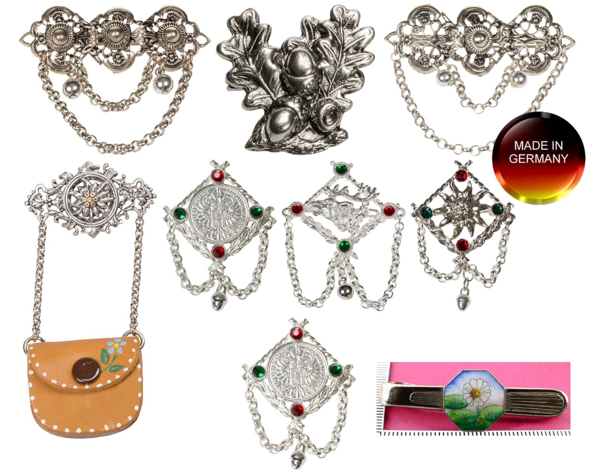 Trachtenbroschen Und Geldscheinklip - Diverse Ausführungen Made in Germany Trachtenbroschen Und Geldscheinklip - Diverse Ausführungen Made in Germany von APjewelrycomponents