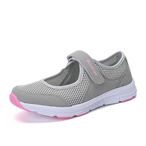 AQ899 Women Running Sports Shoes with Mesh Upper Summer Sandals with Velcro Outdoor Slippers with Sole Rubber von AQ899