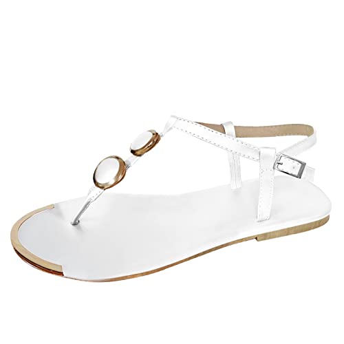 AQ899 Women Wedge Sandals with Pearl Crystal Summer Open Toe Buckle Straps Beach Shoes Thick Sole Shoes von AQ899