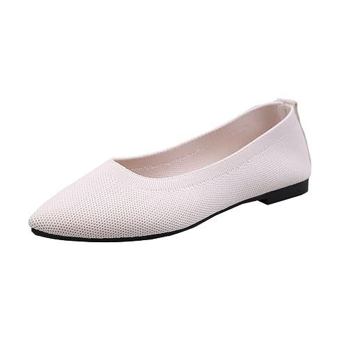 Women's Casual Ballet Pumps Pointed Toe Mesh Sandals Slip On Ballerina Flats Shoes Solid Color Sandals Work Smart Office formal Shoes von AQ899