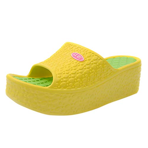 Women's Thick Sole Slippers Cosy EVA Slip-on Sandals Non-Slip Bathing Shoes for Children and Adults Summer Simple Solid Color Flat Bottom Slides Casual Beach Shoes von AQ899