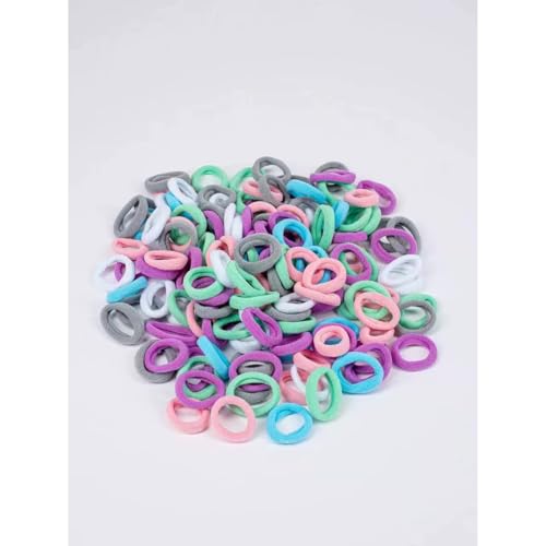 200 Stück Elastisch Haargummis Klein, Mini Nahtlose Haarbänder, Multicolor Haargummis,Pferdeschwanz Inhaber für Klein Kinder Kleinkinder Mädchen Reichliche Farbwahl (J,200 Stück) von AQCQDQ