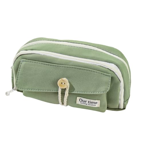 AQCQDQ Federmäppchen Pencil case Große Kapazität Mäppchen Kapazität Federmappe Federmappe Erwachsene für Kinder Studenten Mädchen Jungs Multifunktional (Grün) von AQCQDQ