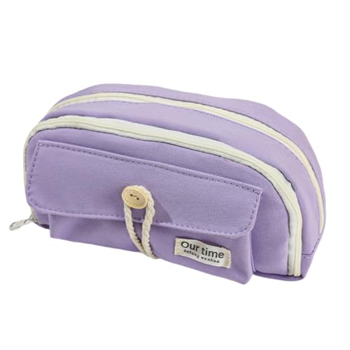 AQCQDQ Federmäppchen Pencil case Große Kapazität Mäppchen Kapazität Federmappe Federmappe Erwachsene für Kinder Studenten Mädchen Jungs Multifunktional (Lila) von AQCQDQ