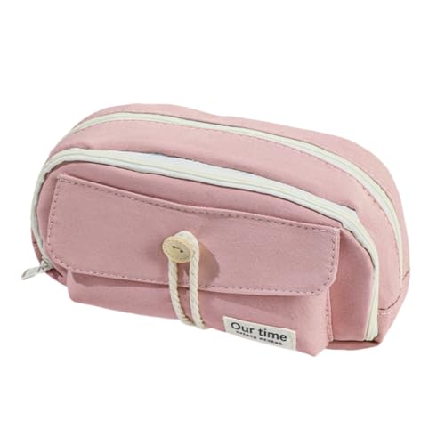 AQCQDQ Federmäppchen Pencil case Große Kapazität Mäppchen Kapazität Federmappe Federmappe Erwachsene für Kinder Studenten Mädchen Jungs Multifunktional (Rosa) von AQCQDQ