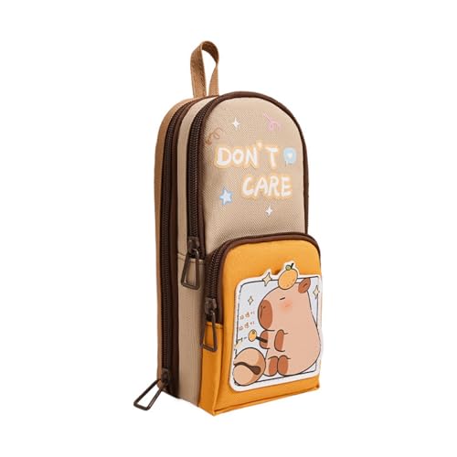 AQCQDQ Niedliches Capybara-Federmäppchen Pencil case Großes Fassungsvermögen Mehrlagig Capybara-Federmäppchen Multifunktional Mäppchen für Kinder Studenten Mädchen Jungs (A) von AQCQDQ