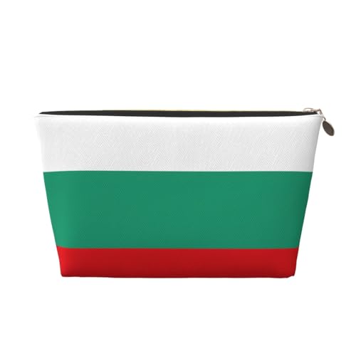 Kulturbeutel aus Leder mit bulgarischer Flagge, für Damen, Reisetasche für Toilettenartikel, Kosmetiktasche, Make-up-Tasche, gold, Einheitsgröße, Kulturbeutel Kulturbeutel aus Leder mit bulgarischer Flagge, für Damen, Reisetasche für Toilettenartikel, Kosmetiktasche, Make-up-Tasche, gold, Einheitsgröße, Kulturbeutel von AQHNBM