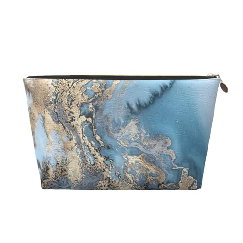 Marmor Bedruckte Leder Reise Kulturbeutel für Frauen Reisetasche für Toilettenartikel Kosmetiktasche Make-up-Tasche, gold, Einheitsgröße, Kulturbeutel Marmor Bedruckte Leder Reise Kulturbeutel für Frauen Reisetasche für Toilettenartikel Kosmetiktasche Make-up-Tasche, gold, Einheitsgröße, Kulturbeutel von AQHNBM