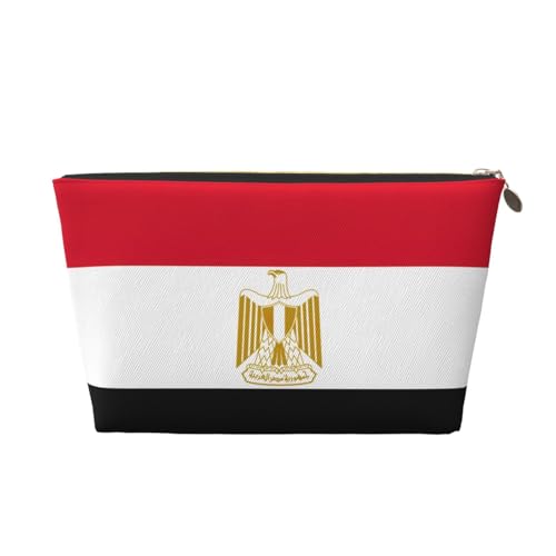 Reise-Kulturbeutel aus Leder mit ägyptischer Flagge, für Damen, Reisetasche für Toilettenartikel, Kosmetiktasche, Make-up-Tasche, gold, Einheitsgröße, Kulturbeutel Reise-Kulturbeutel aus Leder mit ägyptischer Flagge, für Damen, Reisetasche für Toilettenartikel, Kosmetiktasche, Make-up-Tasche, gold, Einheitsgröße, Kulturbeutel von AQHNBM