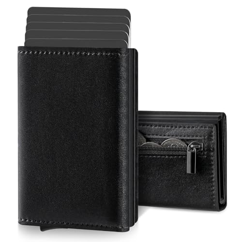 AQIANGZI Wallet,Slim Wallet, Geldbörse für Männer, Geldbörse für Herren,Schwarze Geldbörse,RFID Geldbörse,Geldbörsen für Herren und Damen mit Münztaschen. von AQIANGZI