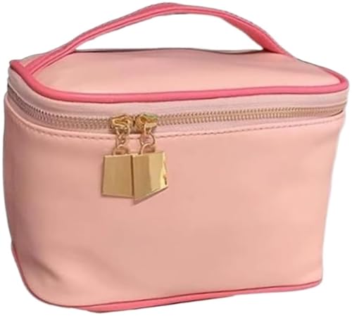 Make-up-Tasche für Damen, mit großer Kapazität, kleine und frische Kosmetik-Aufbewahrungstasche, PU-Hautwaschbeutel, einfarbig, 21*14*15cm Make-up-Tasche für Damen, mit großer Kapazität, kleine und frische Kosmetik-Aufbewahrungstasche, PU-Hautwaschbeutel, einfarbig, 21*14*15cm von AQKKMN