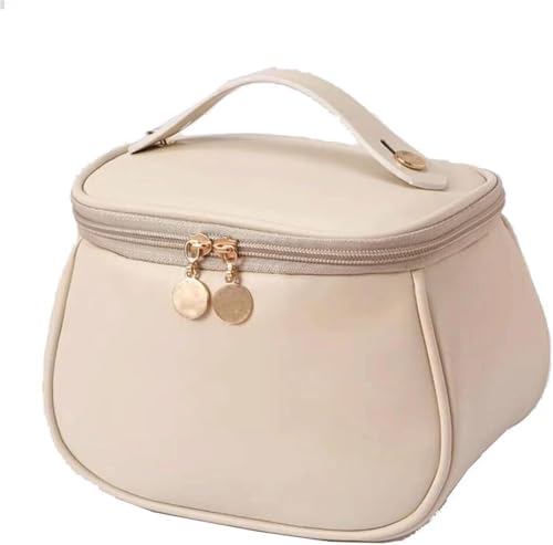 Make-up-Tasche für Damen, tragbar, niedlich, Reise-Waschtasche, Kosmetik-Aufbewahrungstasche, einfarbig, 21*14*14cm Make-up-Tasche für Damen, tragbar, niedlich, Reise-Waschtasche, Kosmetik-Aufbewahrungstasche, einfarbig, 21*14*14cm von AQKKMN