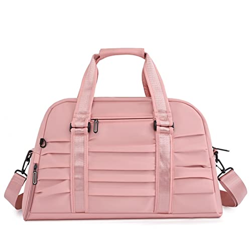 AQQWWER Damen Sporttasche Carry on Duffel Bag Outdoor Sport Bag Dry Wet Separate Gym Fitness Handtasche Casual Solid Large Capacity Sac De Voyage (Color : Pink) von AQQWWER