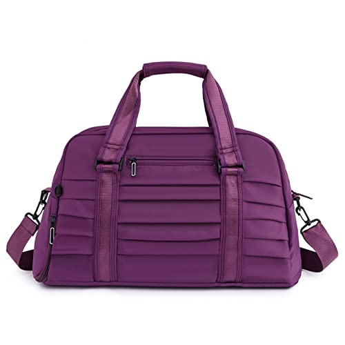 AQQWWER Damen Sporttasche Carry on Duffel Bag Outdoor Sport Bag Dry Wet Separate Gym Fitness Handtasche Casual Solid Large Capacity Sac De Voyage (Color : Plum) von AQQWWER