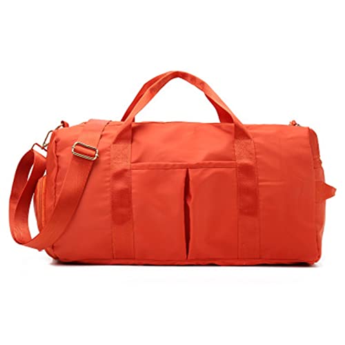 AQQWWER Damen Sporttasche Dry Wet Bag Fitness Gym Taschen für Frauen 2020 Männer Yogamatte Tasche Reise Training Sac De Sport Gymtas Sac De (Color : Orange) von AQQWWER