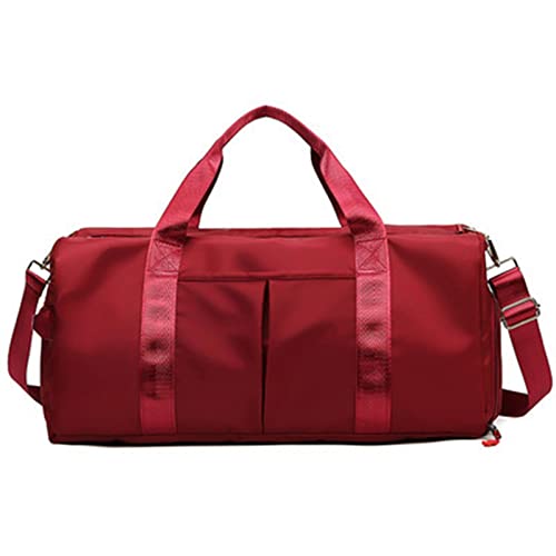 AQQWWER Damen Sporttasche Dry Wet Black Gym Bag Damen Schuhfach Training Yoga Sac De Sporttaschen für Fitness (Color : Red) von AQQWWER