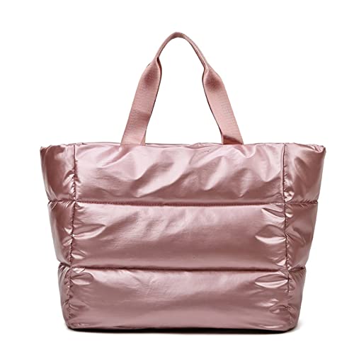 AQQWWER Damen Sporttasche Frauen Gym Sporttasche wasserdichte Schwimmen Yogamatte Rosa Wochenend Reise Seesäcke für Frauen Sport Fitness Schulter Handtasche (Color : Pink) von AQQWWER