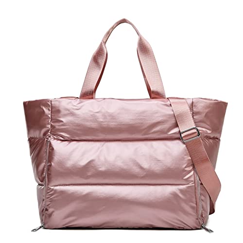 AQQWWER Damen Sporttasche Frauen Gym Sporttasche wasserdichte Schwimmen Yogamatte Wochenendreise Seesäcke für Frauen Sport Fitness Schulter Handtasche (Color : Pink) von AQQWWER