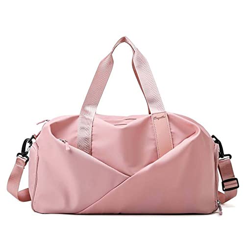 AQQWWER Damen Sporttasche Frauen Sport Sporttasche Reise Trocken Nass Tasche Handtasche Multifunktions Schwimmen Schulter Wochenende Fitness Training Crossbody Tägliche Taschen (Color : Pink) von AQQWWER