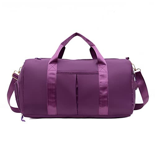 AQQWWER Damen Sporttasche Frauen Sport Sporttasche Travel Dry Wet Bag Handtasche Multifunktions-Schwimmschulter Messenger Weekend Fitness Training Bag (Color : Plum) von AQQWWER