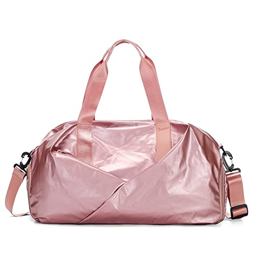 AQQWWER Damen Sporttasche Frauen Sport Umhängetaschen für große Männer Reise Gym Sac Yoga Gepäck weibliche wasserdichte große Turnschuhe Schwimmtraining Handtasche (Color : Pink) von AQQWWER