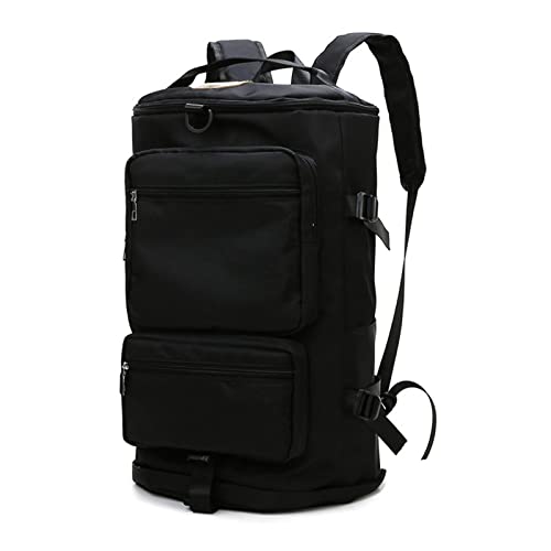 AQQWWER Damen Sporttasche Hohe Kapazität Yoga Sporttasche Reiserucksack für Männer Basketballtasche Schwimmen wasserdichte Taschen Nass- und Trockentrennung (Color : Black) von AQQWWER