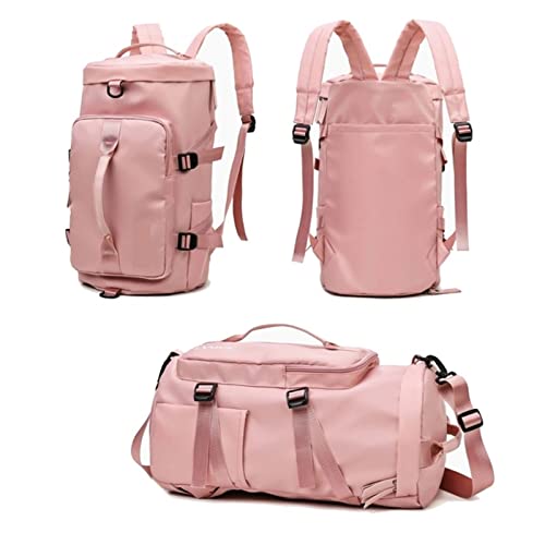 AQQWWER Damen Sporttasche Nasse trockene Sporttasche wasserdichte Herren Sporttasche mit Schuhen Oxford Reisen Sac De Sporttas Handgepäcktasche Trainingshandtaschen (Color : Pink) von AQQWWER