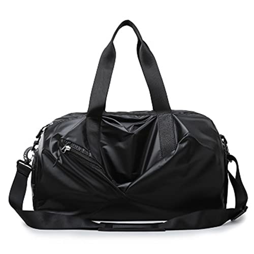 AQQWWER Damen Sporttasche Outdoor Herren Sporttasche mit Schuhfach Reisegepäck Taschen wasserdichte Damen Fitness Tasche Seesack (Color : Black) von AQQWWER