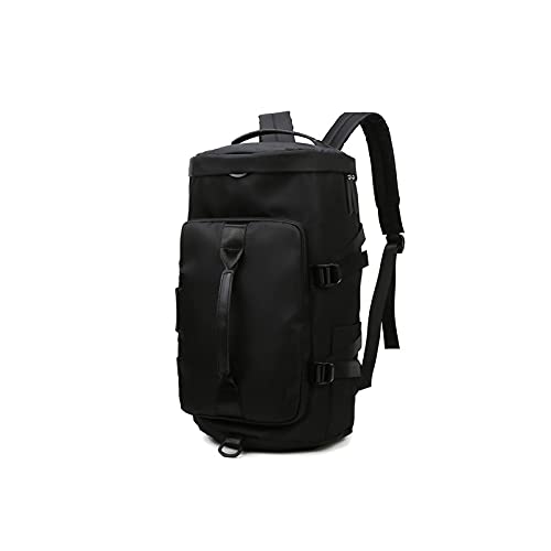 AQQWWER Damen Sporttasche Reiserucksack Große Kapazität Einzelner Schulter Sport Sporttasche Multifunktionale Reise Aufbewahrungstasche (Color : Black) von AQQWWER