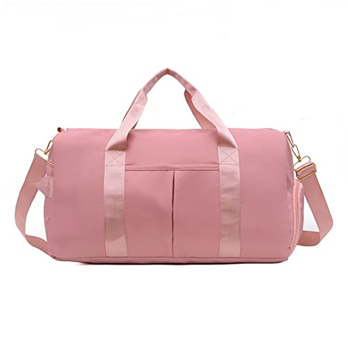 AQQWWER Damen Sporttasche Reisetaschen für Frauen, große Kapazität, Männer, Sporttasche, wasserdicht, Weekend Sac Voyage, Umhängetasche, trocken und nass (Color : Pink) von AQQWWER