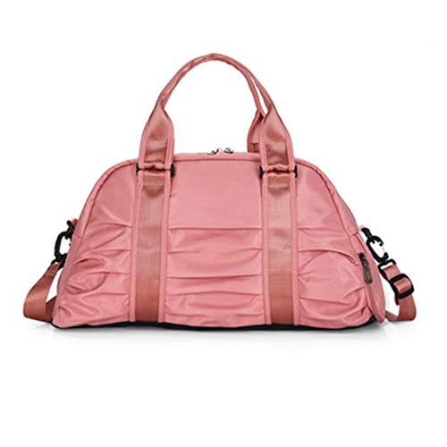 AQQWWER Damen Sporttasche Sporttasche für Damen mit hoher Kapazität und Schuhfach, Outdoor-Reisetasche, wasserdichte Sport-Trainingstasche, Fitness-Yoga-Pack (Color : Pink) von AQQWWER