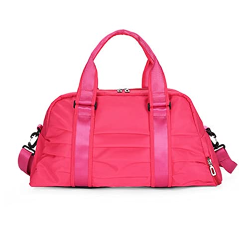 AQQWWER Damen Sporttasche Sporttasche für Damen mit hoher Kapazität und Schuhfach, Outdoor-Reisetasche, wasserdichte Sport-Trainingstasche, Fitness-Yoga-Pack (Color : Rose red) von AQQWWER