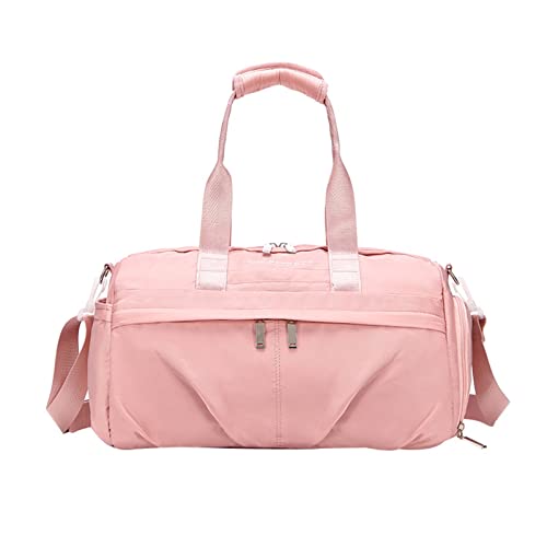 AQQWWER Damen Sporttasche Sporttasche für Männer, trocken und nass, Separate Sport-Fitnesstasche, große Kapazität, wasserdicht, mit Schuhfach für Reisen, Yoga-Training (Color : Pink) von AQQWWER