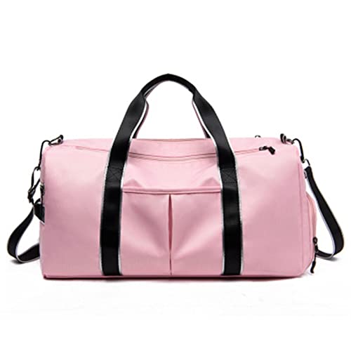 AQQWWER Damen Sporttasche Sporttasche für Männer, wasserdicht, Fitness-Trainingstasche, leichte Tasche, Gepäcktaschen und Reisetaschen für Frauen, 2020 Sporttasche (Color : Pink) von AQQWWER