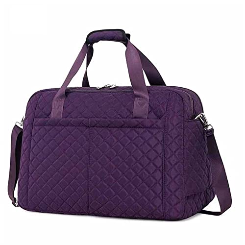 AQQWWER Damen Sporttasche Sporttaschen für Damen, Fitness, Yoga, große Kapazität, Handtaschen für Damen, über der Schulter, Herren, Reisetasche, Gepäck (Color : Purple, Size : L) von AQQWWER