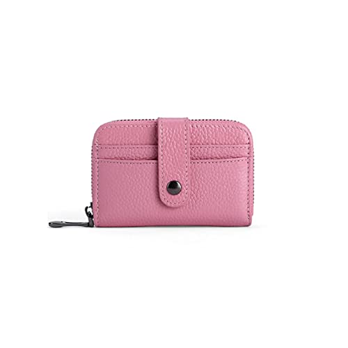 AQQWWER Geldbörsen für Damen Beiläufige Frauen Brieftasche Weibliche Geldbörse Kurze Brieftaschen Münze Geldbörse Frauen Button Geldbörse Zipper Karten Geldbörse (Color : Pink) von AQQWWER