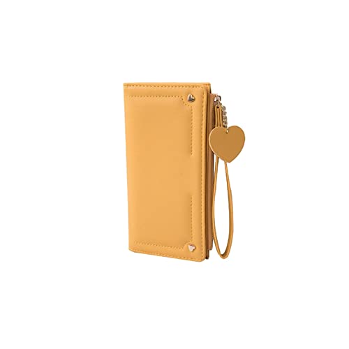 AQQWWER Geldbörsen für Damen Brieftasche Damen Lange Feste Farbe Reißverschluss Zweifache Multi-Card-Position Großkompacter-Kupplungsbeutel Weibliche einfache Brieftasche von AQQWWER