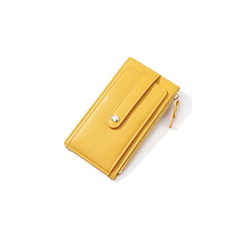 AQQWWER Geldbörsen für Damen Brieftasche Weibliche Lange Student Multi-Card Slot Große Kapazität Kleine frische Reine Farbe Einfache Münzbörse Zipper Karton Bag Weibliche (Color : Yellow) von AQQWWER