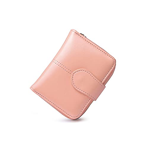 AQQWWER Geldbörsen für Damen Damen Brieftasche Kleine Leder Brieftasche Damen Kartenhalter Damen Clutch Damen Brieftasche Brieftasche (Color : Pink) von AQQWWER
