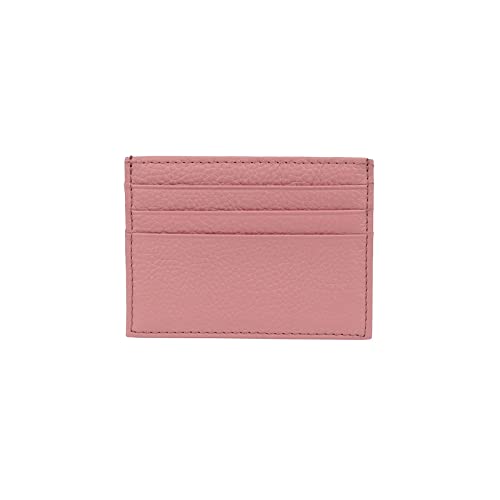AQQWWER Geldbörsen für Damen Echtes Leder Ultra Thin Card Brieftasche garantiert Cowhide Designer Mode-Stil Unisex-Karteninhaber (Color : Pink) von AQQWWER