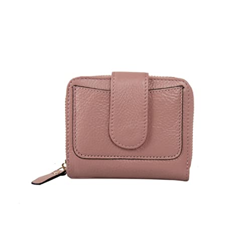 AQQWWER Geldbörsen für Damen Frauen Brieftaschen Reißverschluss und HASP Kuhleder draußen Pu. Leder innen weiblicher Geldbörse Große Kapazität (Color : Pink) von AQQWWER