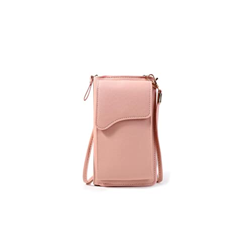 AQQWWER Geldbörsen für Damen Frauenfärbeltasche Multifunktionale Mini-Handy-Tasche (Color : Pink) von AQQWWER