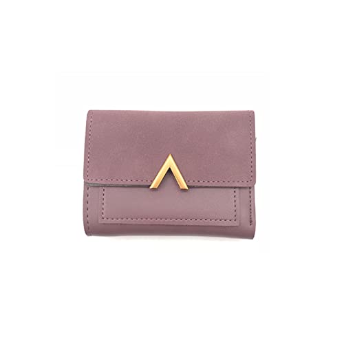 AQQWWER Geldbörsen für Damen Mattes Leder kleine Frauen Brieftasche Weibliche Münze Geldbörse Damen Thin Geld Geldbörse Frauen Kreditkarteninhaber (Color : Pink) von AQQWWER